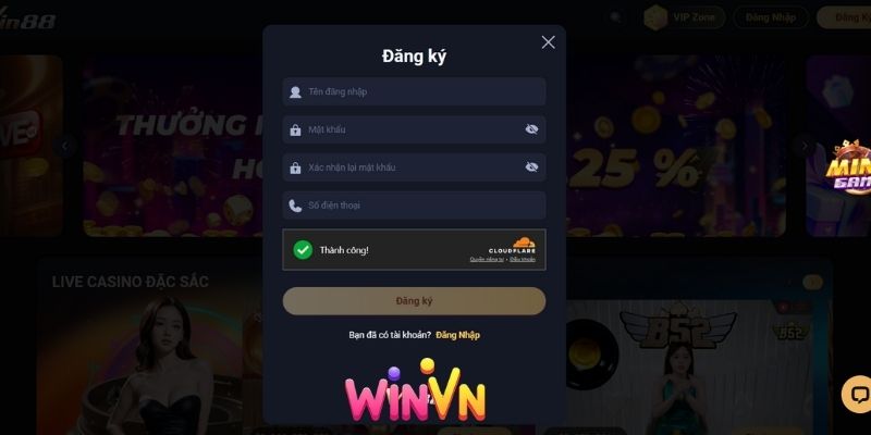 Đăng Ký Tài Khoản WINVN