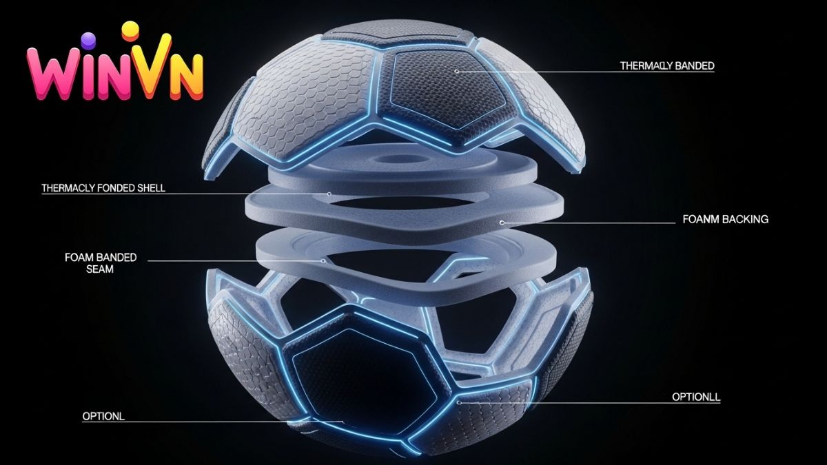 Bên trong một quả bóng hiện đại là cả một công trình kỹ thuật, quyết định từ độ nảy, độ bền cho đến quỹ đạo bay.